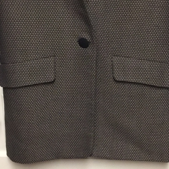 ELEANOR BRENNER Designer Wool Jacket Size 6 Lace Sleeve Trim - Picture 2 of 7